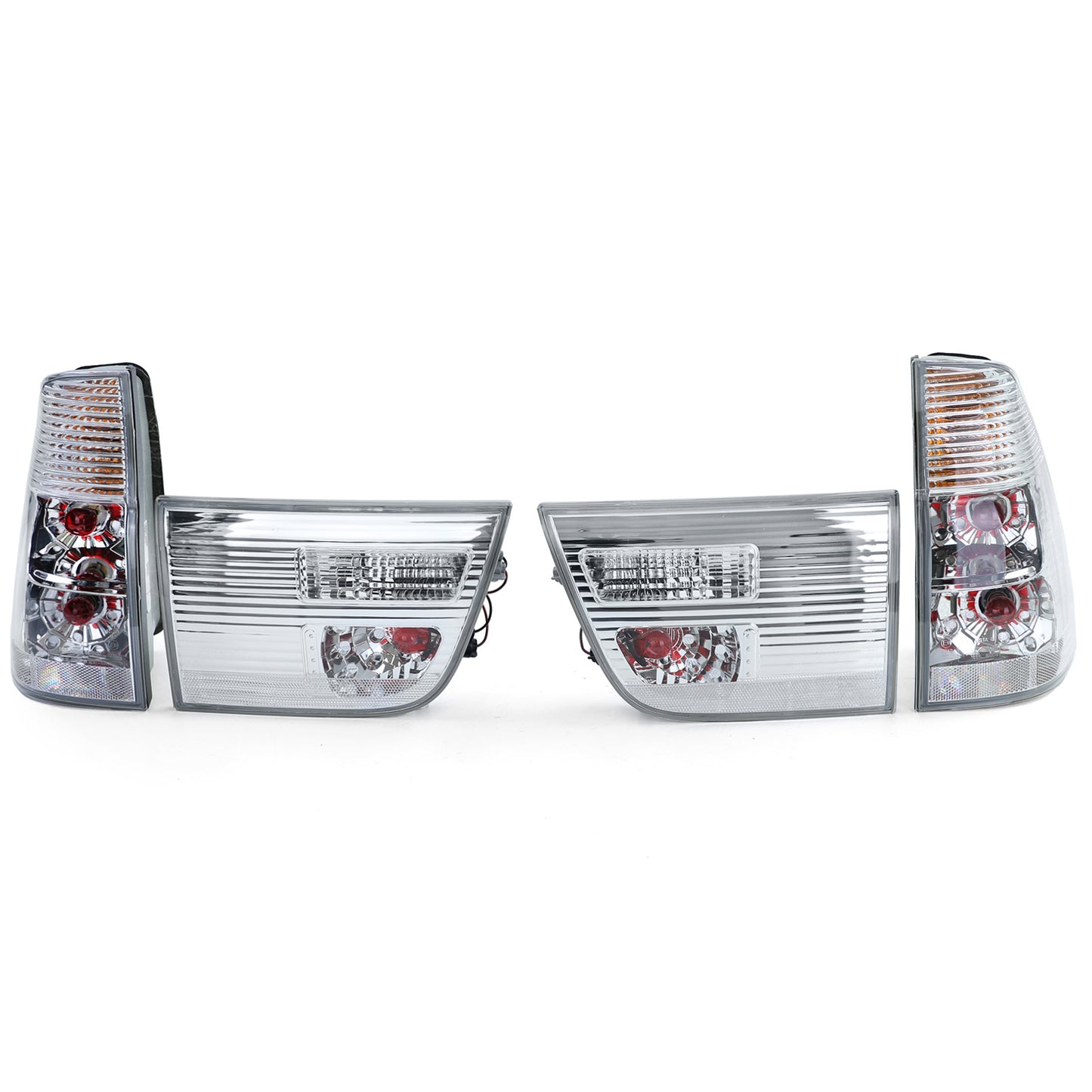 Fanali posteriori  argento cromato adatto per BMW X5 E53 99-03