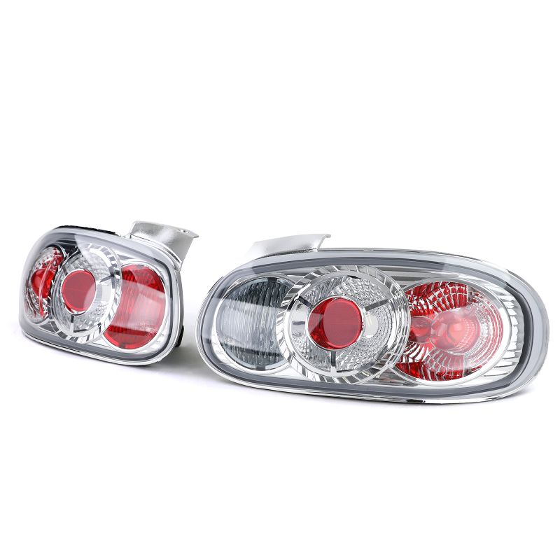 Coppia Fanali Posteriori Cristallo Cromati per Mazda MX-5 NB (1998–2005)