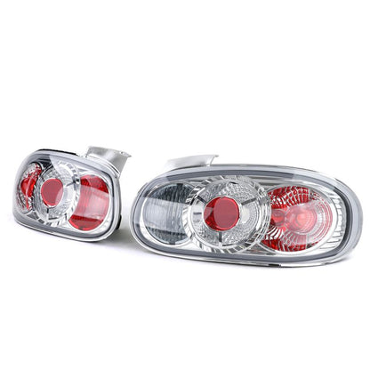 Coppia Fanali Posteriori Cristallo Cromati per Mazda MX-5 NB (1998–2005)