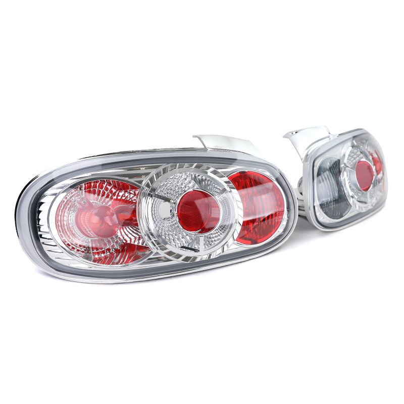 Coppia Fanali Posteriori Cristallo Cromati per Mazda MX-5 NB (1998–2005)