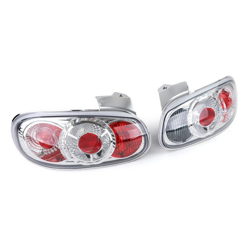 Coppia Fanali Posteriori Cristallo Cromati per Mazda MX-5 NB (1998–2005)