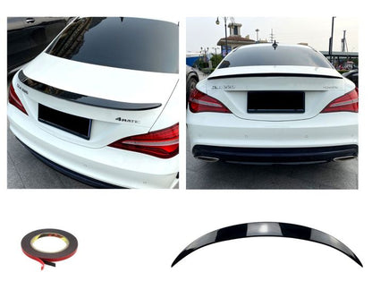 ART.7090 Spoiler Nero Lucido Adatto Per Mercedes C117 Classe CLA