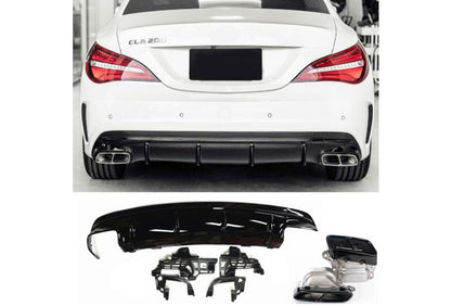 Exhaust diffuser BLACK CLA 45 AMG design suitable for Mercedes CLA 