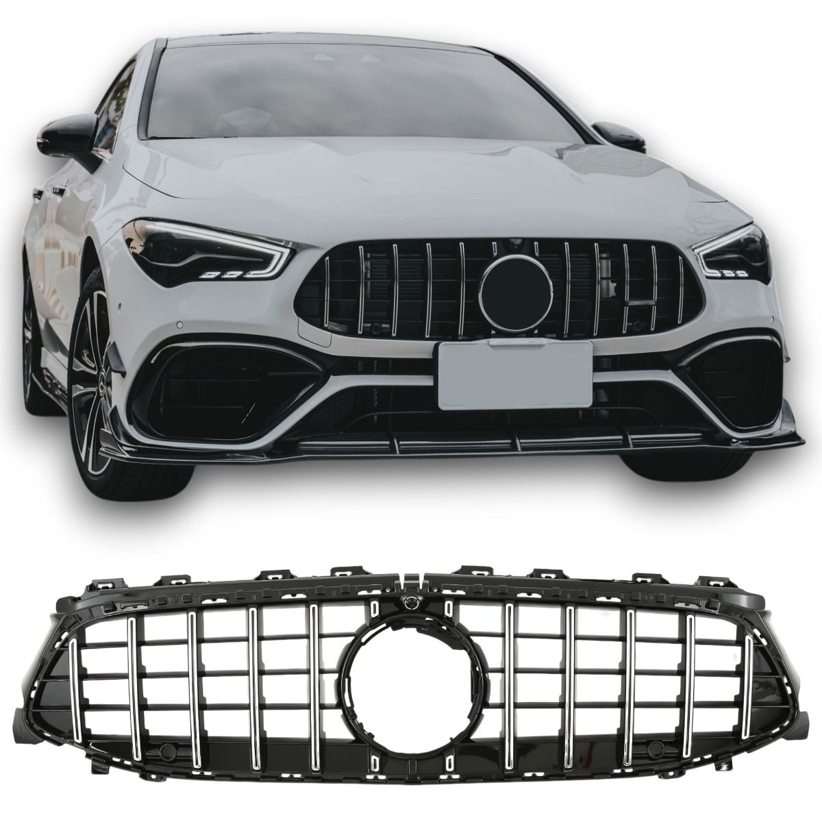 😍6184 Griglia PANAMERICANA GT Chromato Adatta Per Mercedes CLA C118 W118 2023😍