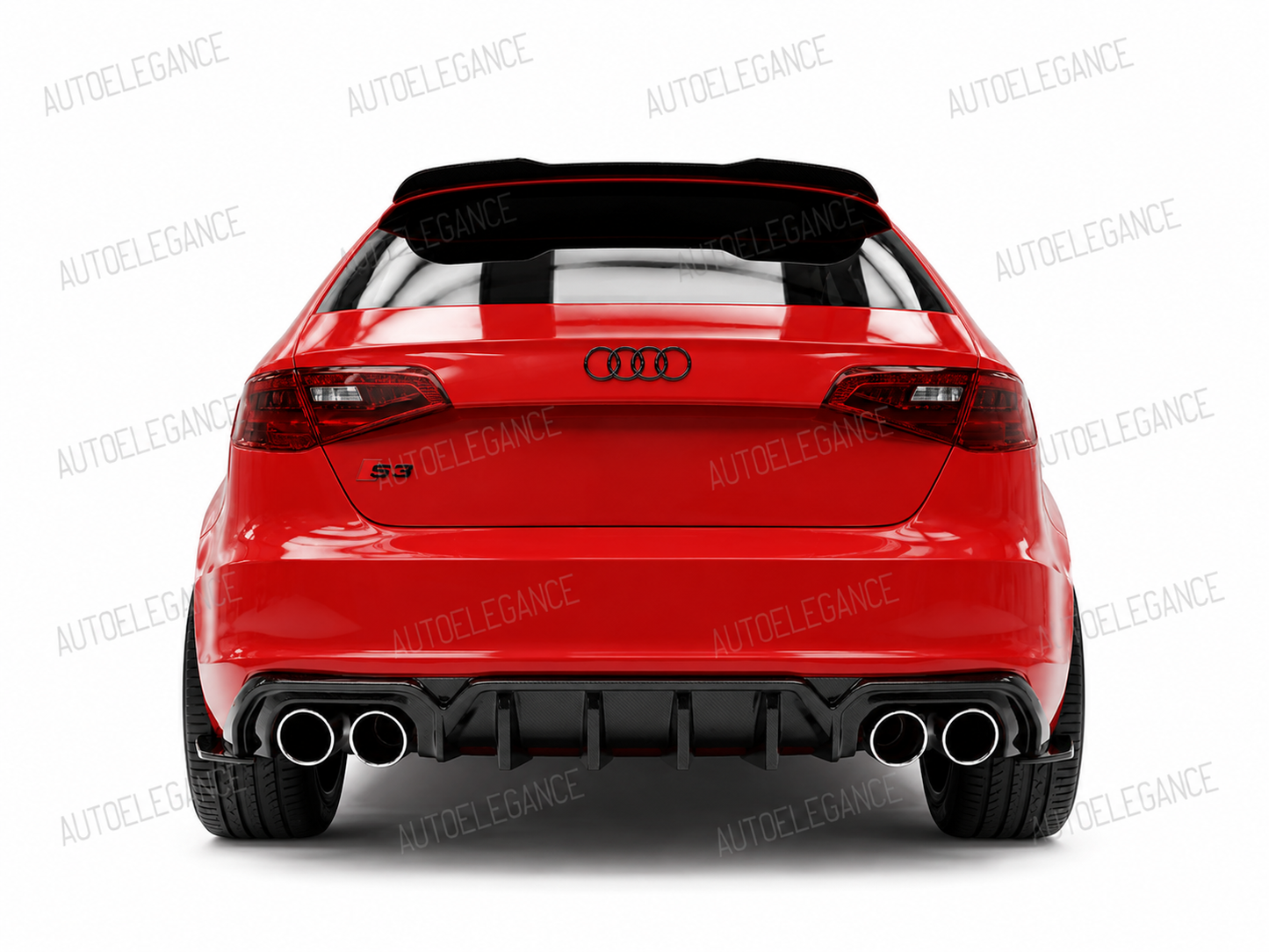 💕ART.10085 DIFFUSORE LOOK RS3 AUDI A3 8V SLINE 2012-2016 SOLO PER PARAURTI 💕