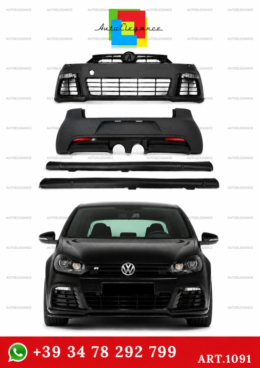 💫ART.1091 BODYKIT ADATTO PER  GOLF 6 2008-2012 LOOK R20💫