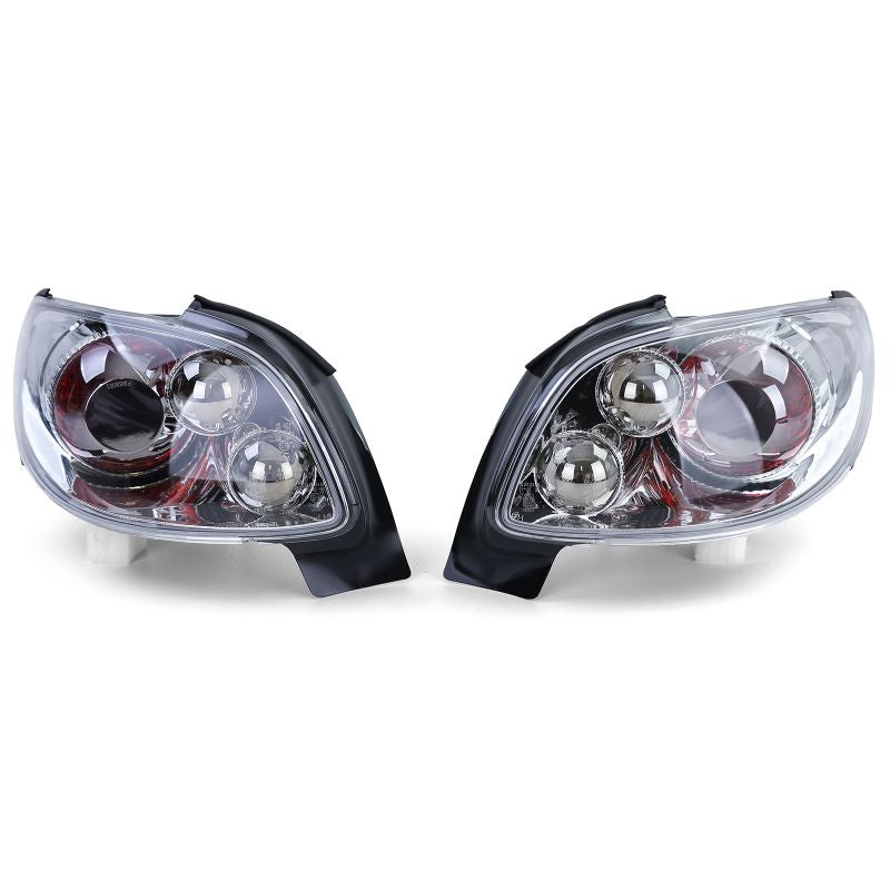 Coppia Fanali Posteriori Cristallo Cromati per Peugeot 206 CC (2000–2008)