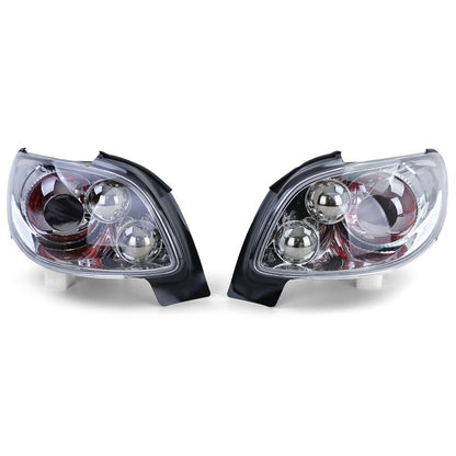 Coppia Fanali Posteriori Cristallo Cromati per Peugeot 206 CC (2000–2008)
