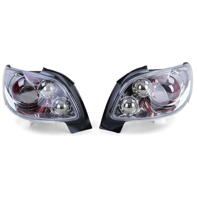 Coppia Fanali Posteriori Cristallo Cromati per Peugeot 206 CC (2000–2008)
