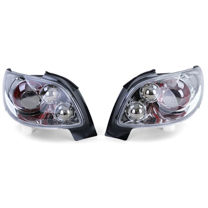 Coppia Fanali Posteriori Cristallo Cromati per Peugeot 206 CC (2000–2008)