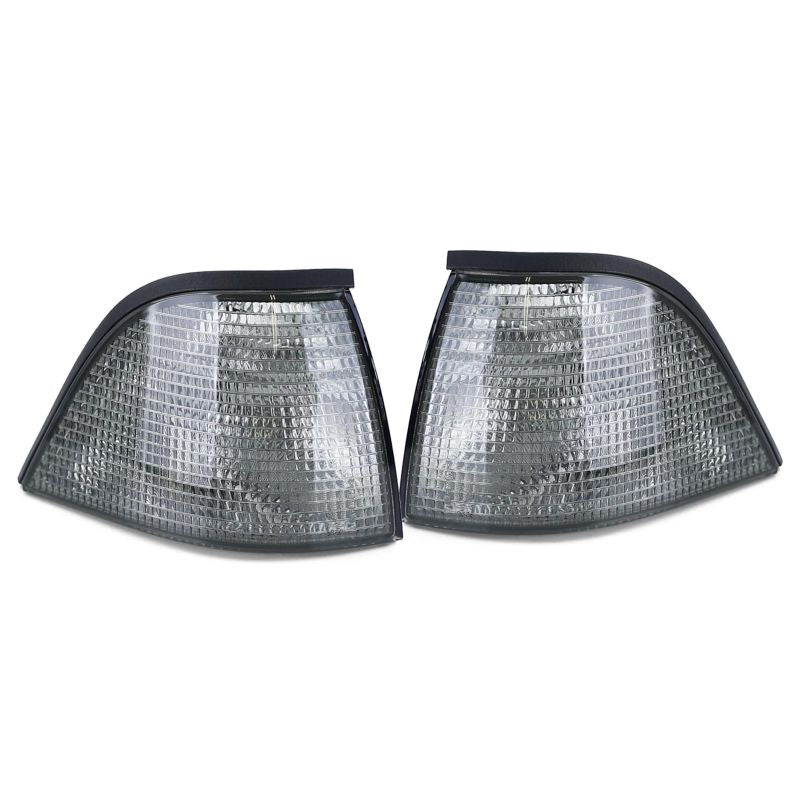 Coppia Frecce Anteriori Nero Smoke per BMW Serie 3 E36 Coupé/Cabrio (1991–1999)
