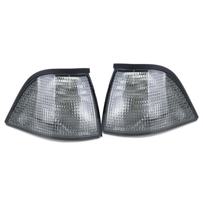 Coppia Frecce Anteriori Nero Smoke per BMW Serie 3 E36 Coupé/Cabrio (1991–1999)