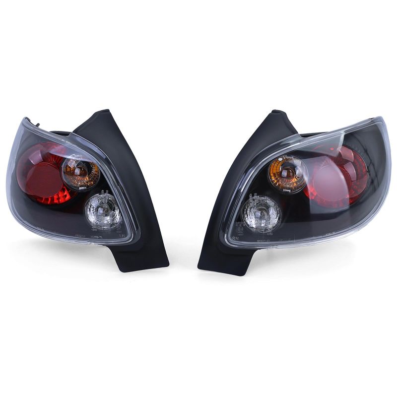Coppia Fanali Posteriori Nero Cristallo per Peugeot 206 Hatchback (1998–2009)