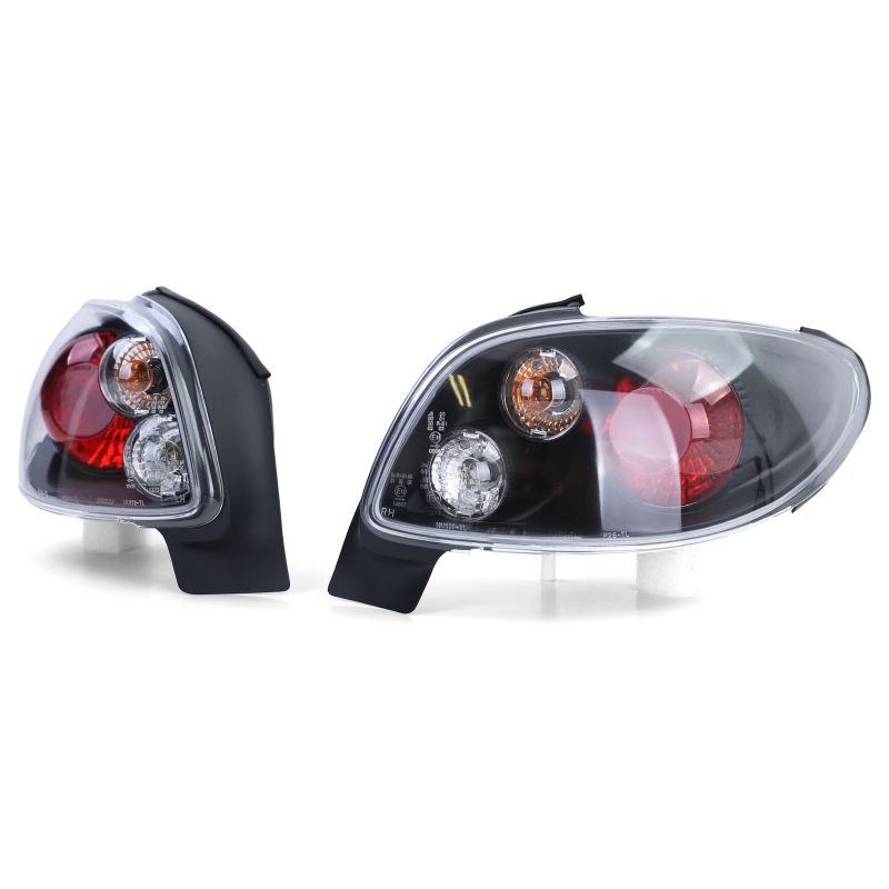 Coppia Fanali Posteriori Nero Cristallo per Peugeot 206 CC (2000–2008)