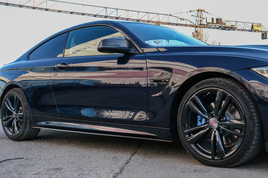 SOTTOMINIGONNE ADATTE PER BMW SERIE 4 F32 F33 F36 LOOK NERO LUCIDO DESIGN MSPORT