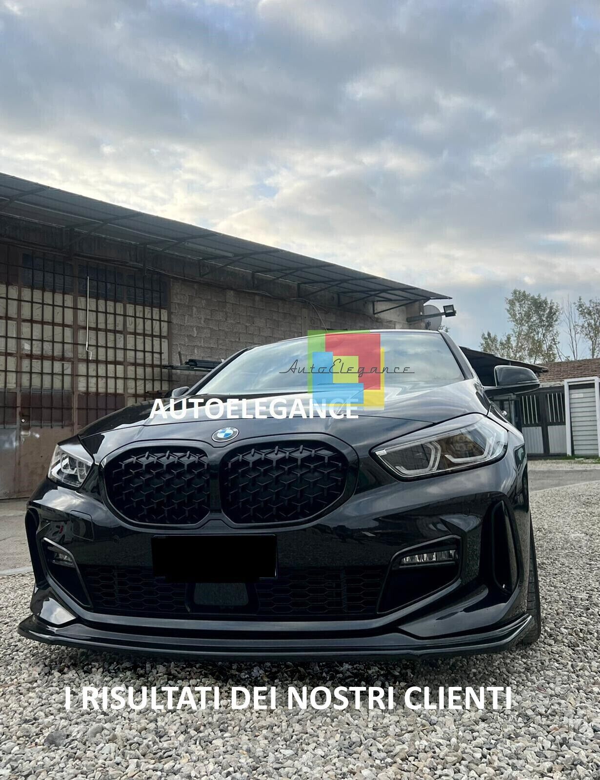 SPLITTER ADATTO PER ✨BMW SERIE 1 F40 ✨MSPORT LOOK NERO LUCIDO DESIGN SPORTIVO