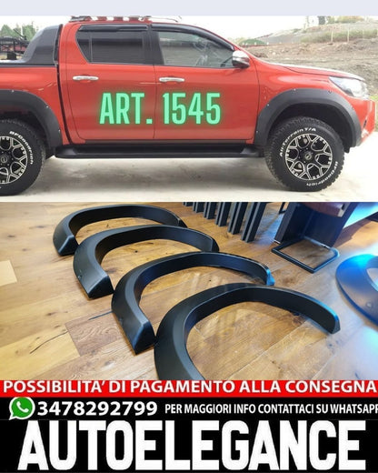 FENDER EXTENSIONS SUITABLE FOR TOYOTA HILUX 8 2015-2019 MATT BLACK LOOK