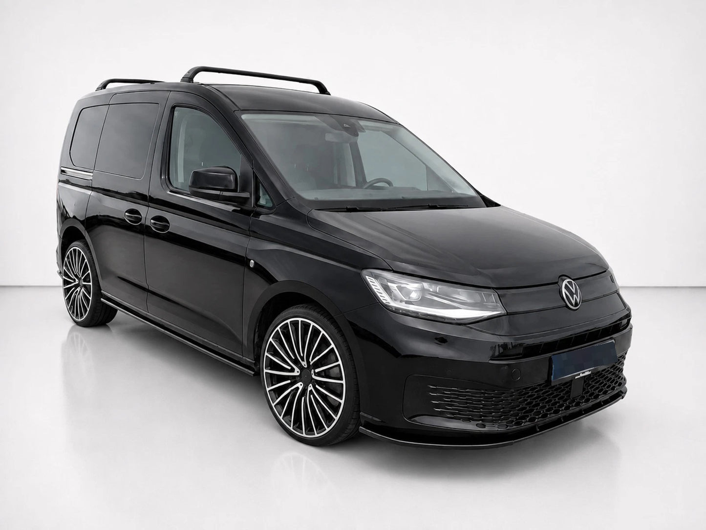 👉Gonne Laterali per Volkswagen Caddy MK5 2021+ Sottoporta Nero Lucido👈