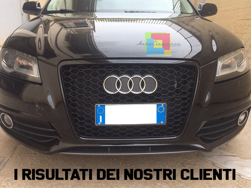 GRIGLIA ADATTA PER AUDI A3 8P 2008-2012 LOOK RS3 NERA DESIGN SPORTIVO