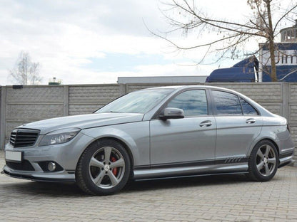 UNDER SKIRTS SUITABLE FOR MERCEDES C CLASS W204 W205 2007-2019 GLOSSY BLACK
