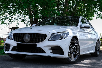 GRIGLIA ADATTA PER MERCEDES CLASSE C W205 2015-2018 NERO LUCIDO SENZA CAMERA GT