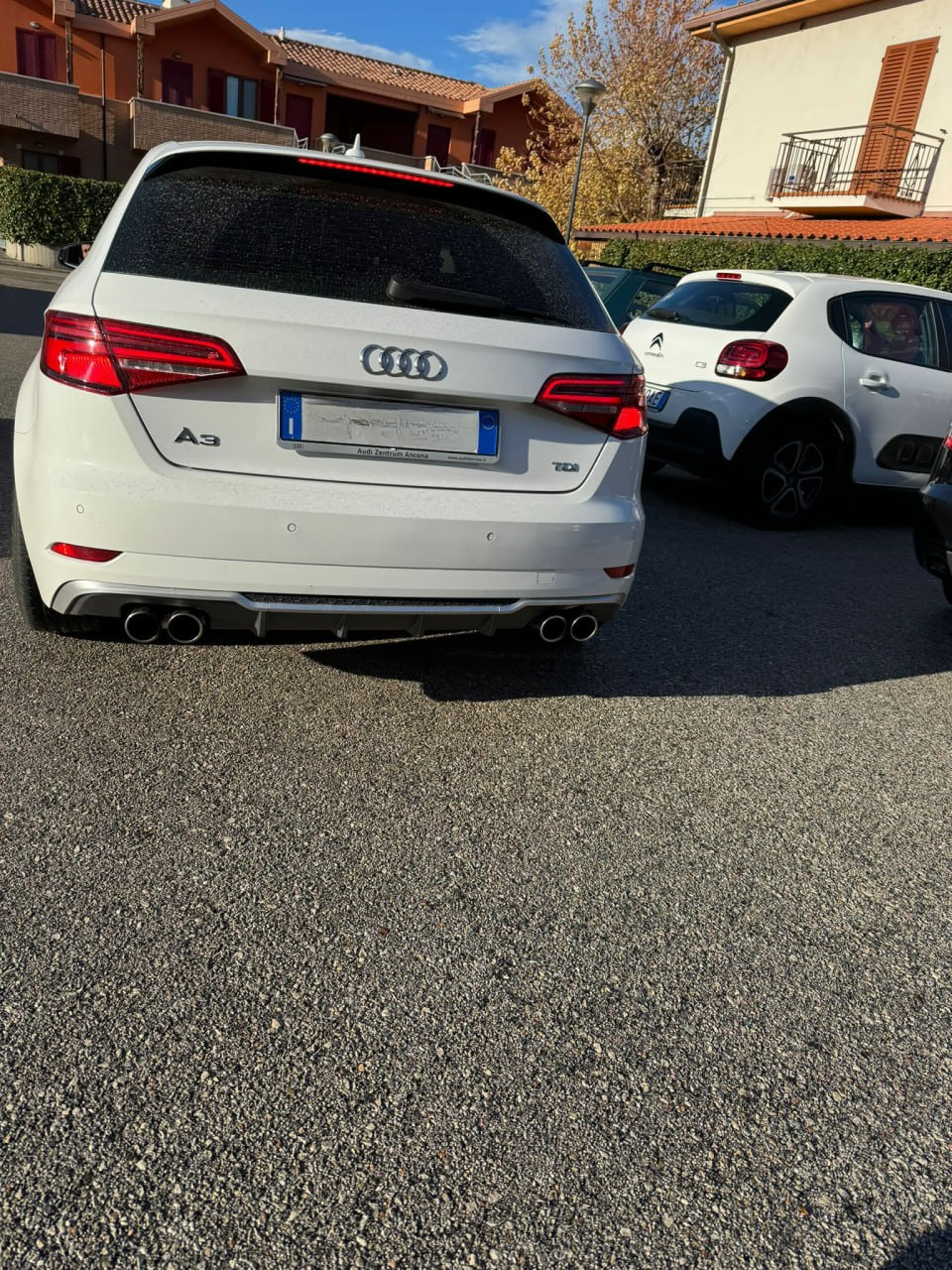 DIFFUSER SUITABLE FOR AUDI A3 8V 2017-2020 SPORTBACK STANDARD BUMPER S3 LOOK