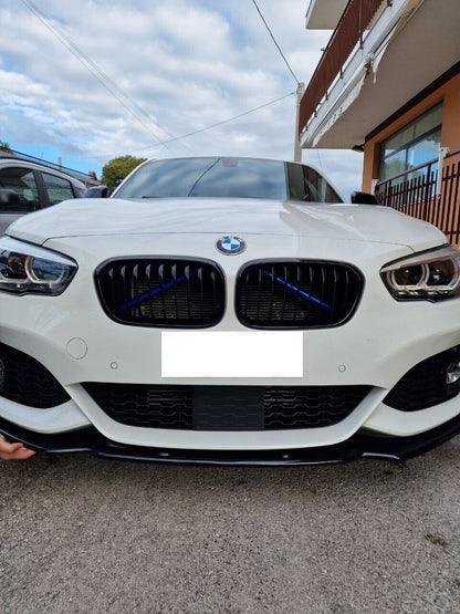 SPLITTER SUITABLE FOR BMW 1 SERIES F20 F21 2015-2019 MSPORT LOOK GLOSSY BLACK
