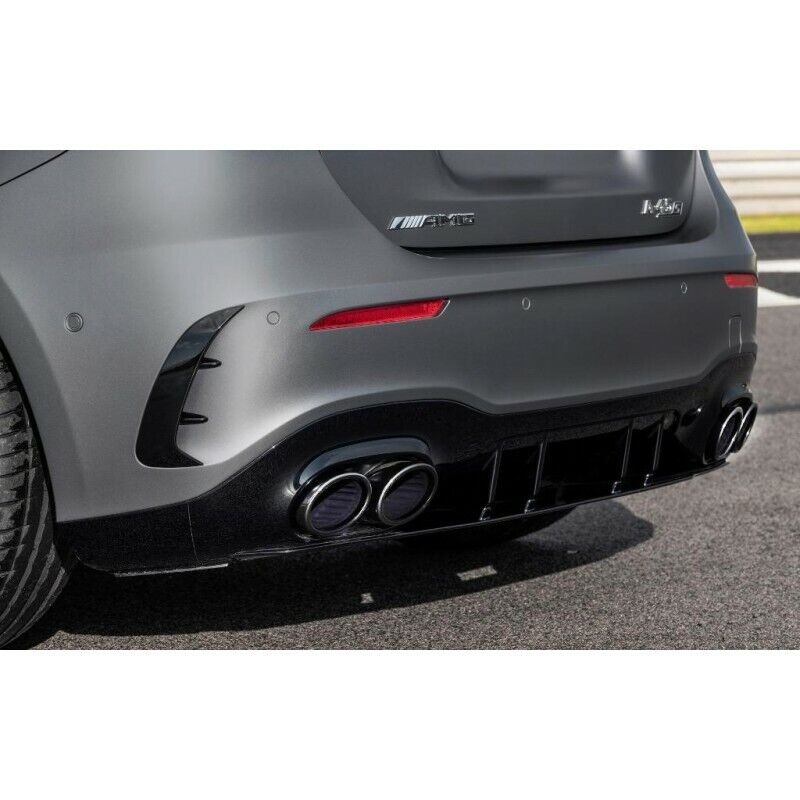 DIFFUSORE ADATTO PER MERCEDES CLASSE A W177 AMG + TERMINALI NERI LOOK A45S