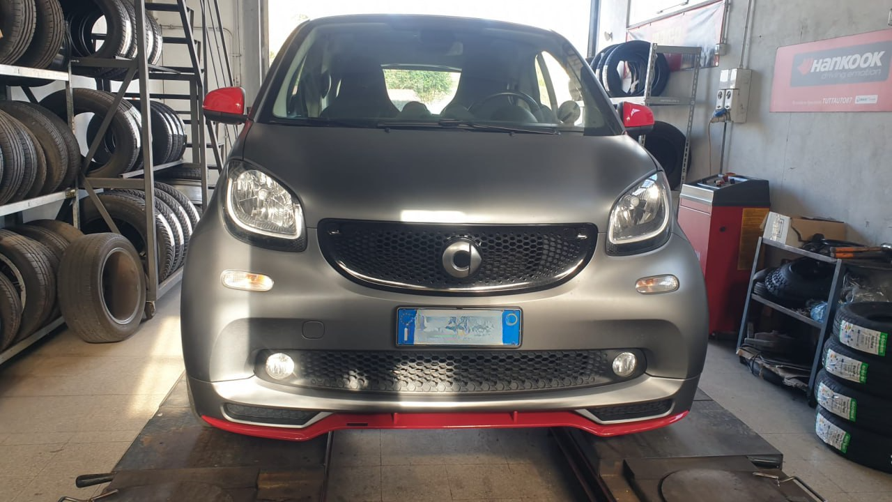 SOTTO PARAURTI ADATTO PER SMART 453 ABS LOOK BRABUS DESIGN GREZZO