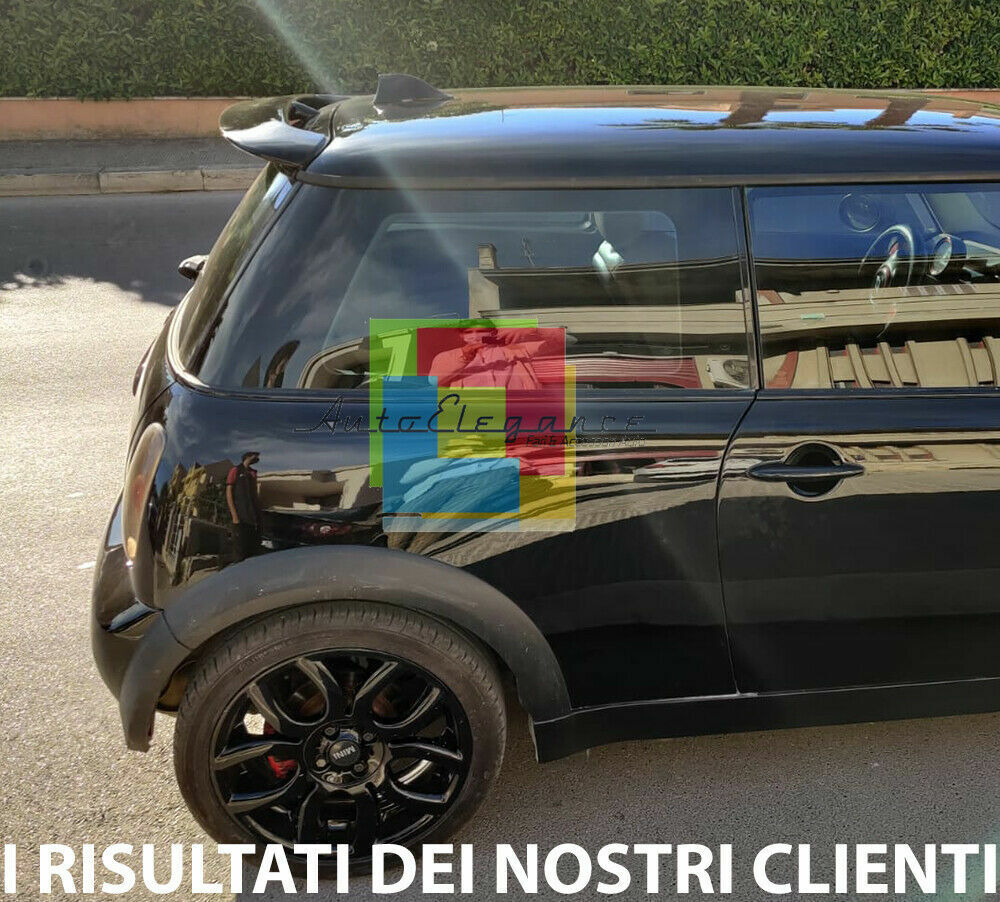 SPOILER ADATTO PER MINI COOPER R56 2005-2014 NERO LUCIDO LOOK SPORTIVO
