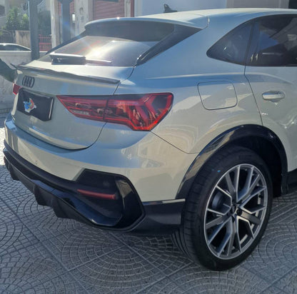 BOOT SPOILER SUITABLE FOR AUDI Q3 SPORTBACK 2019+ GLOSSY BLACK RSQ3 LOOK