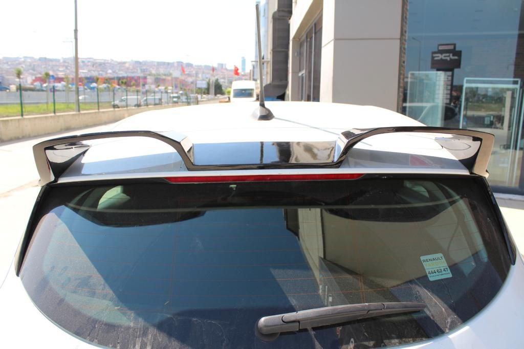 SPOILER TETTO ADATTO PER RENAULT CLIO 5 V 2019+ LOOK NERO LUCIDO DESIGN SPORTIVO