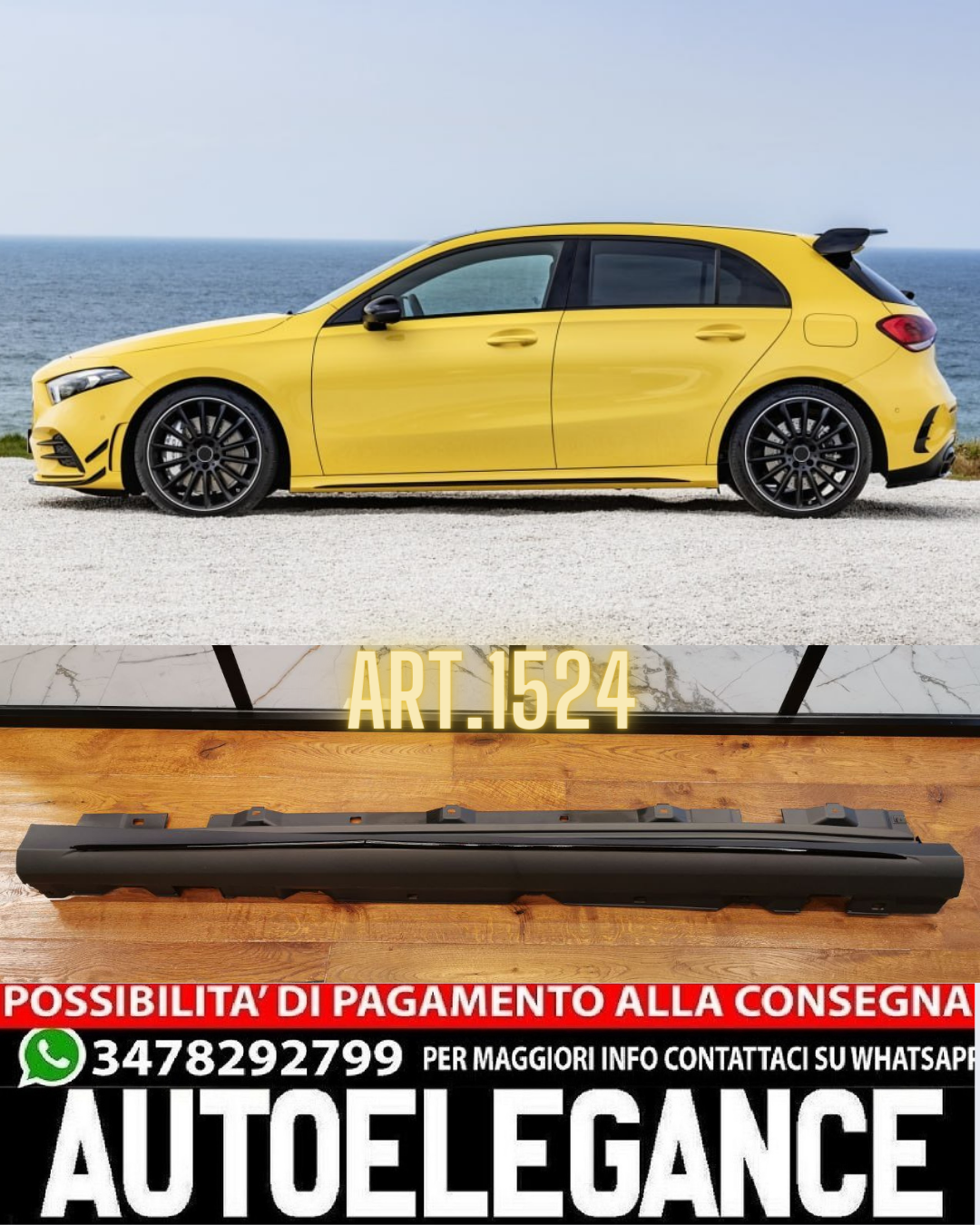 MINIGONNE LATERALI ADATTE PER MERCEDES-BENZ CLASSE A W177 LOOK A35 A45
