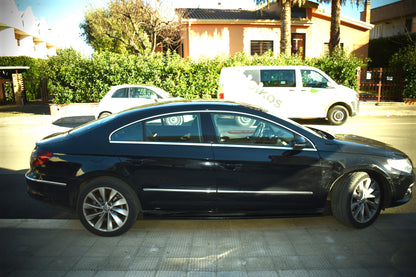 SOTTO MINIGONNE ADATTE PER VW PASSAT CC LOOK NERO LUCIDE DESIGN SPORTIVO