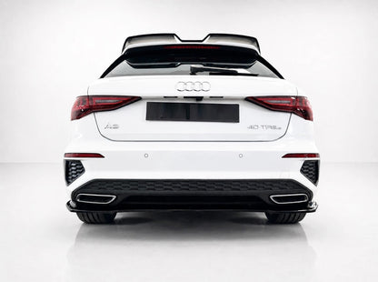 👉Splitter posteriore per Audi A3 S-Line 8Y Sportback 20-24 ABS nero lucido👈