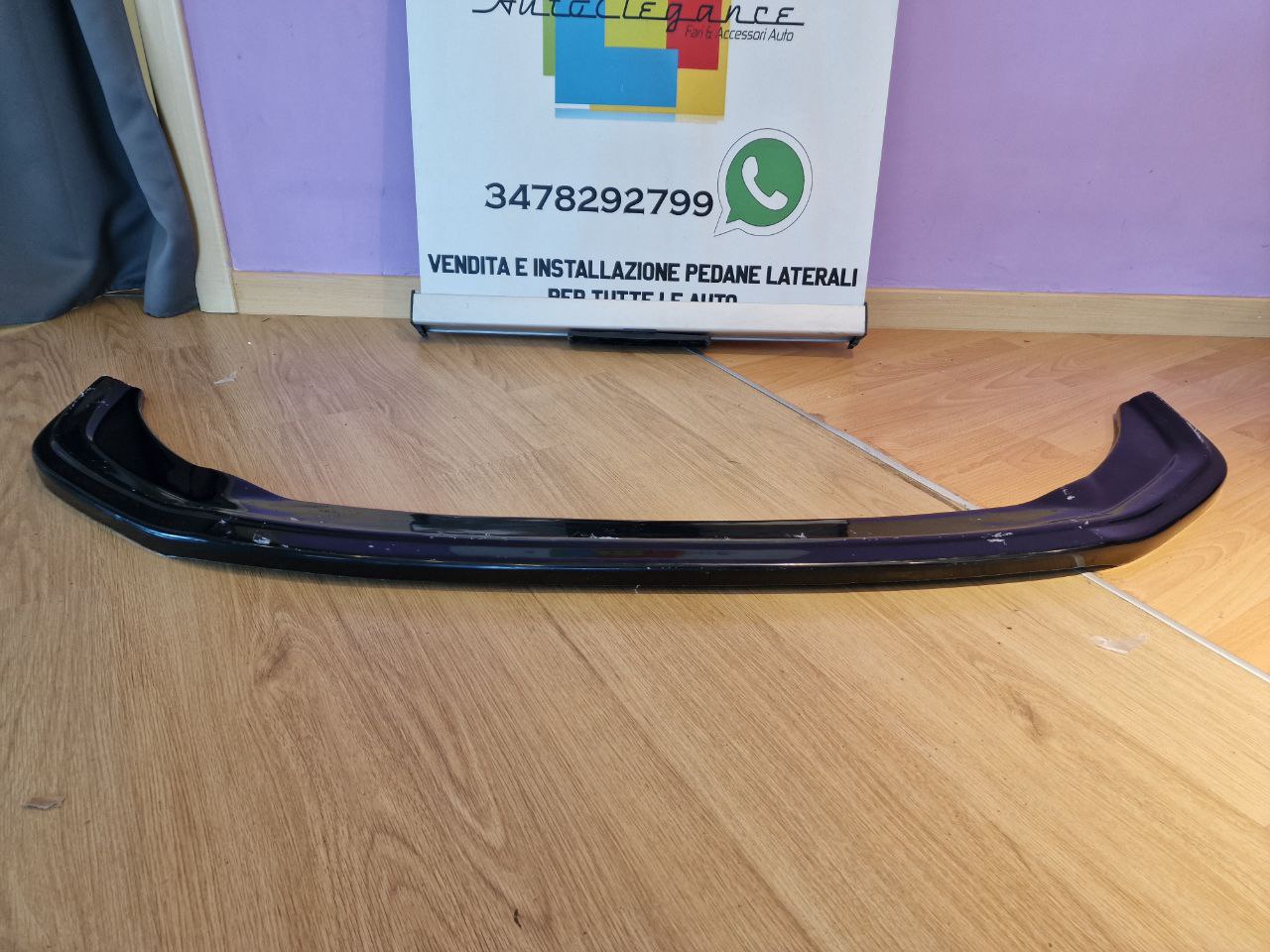SPLITTER ADATTO PER VW POLO AW1 GTI GTD RLINE LOOK NERO LUCIDO DESIGN SPORTIVO