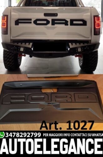 PROTEZIONE PORTELLONE ADATTO PER FORD RANGER T6 T7 T8 2011-2022 V2 NERO OPACO