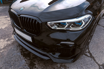 SPLITTER SUITABLE FOR BMW X5 G05 2018-2022 GLOSSY BLACK LOOK SPORTY DESIGN