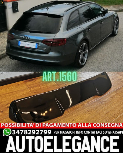 SPOILER TETTO ADATTO PER AUDI A4 B8 RS4 2007-2016 LOOK NERO LUCIDO