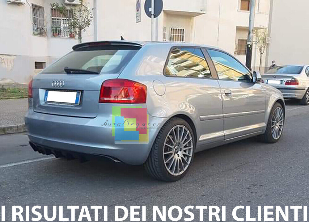 DIFFUSER SUITABLE FOR AUDI A3 8P 2008-2012 3/5 DOORS RS3 LOOK GLOSSY BLACK 