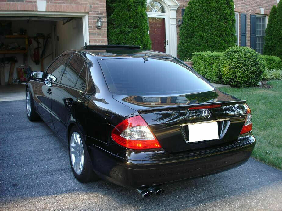 SPOILER ADATTO PER MERCEDES CLASSE E W211 BERLINA 2003-2008 NERO LUCIDO