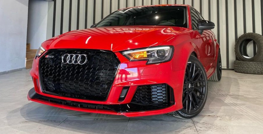 GRILLE SUITABLE FOR AUDI A3 8V 2017-2020 RS3 LOOK GLOSSY BLACK