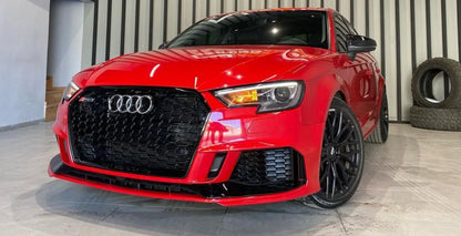 GRILLE SUITABLE FOR AUDI A3 8V 2017-2020 RS3 LOOK GLOSSY BLACK