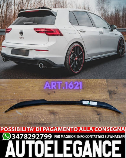 ALA AGGIUNTIVA ADATTA PER VW GOLF 8 GTI RLINE 2020+ LOOK NERO LUCIDO V.2