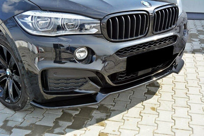 SPLITTER adatto per BMW F15 2014+ X5 Series Front Lip A M Sport nero lucido