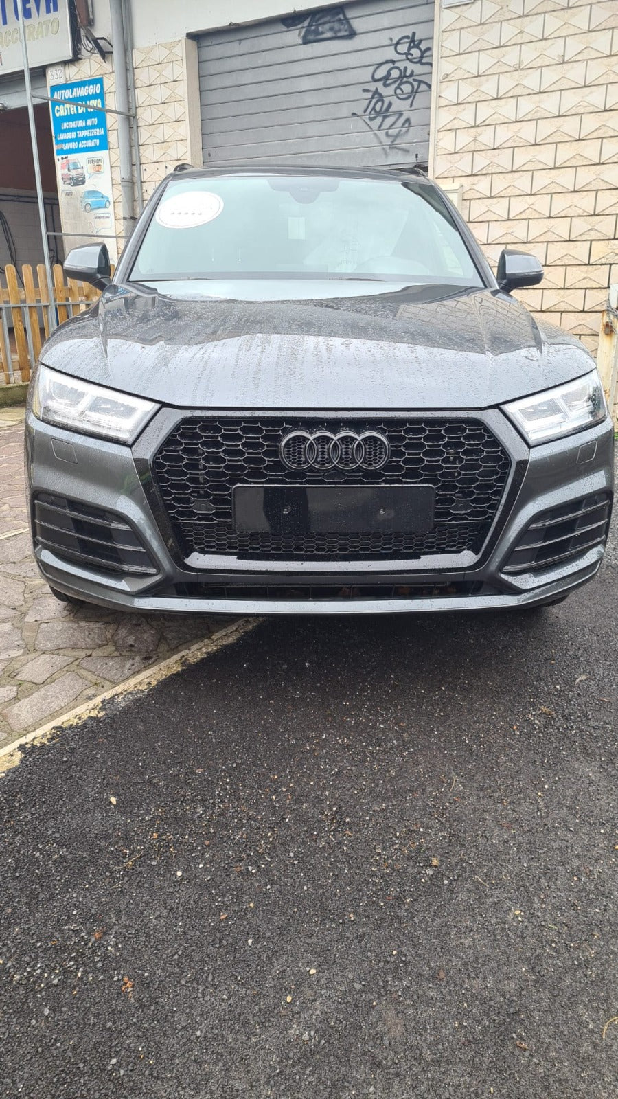 0945🤩GRIGLIA ADATTA PER AUDI Q5 FY 2017-2020 LOOK RSQ5 NERA🤩