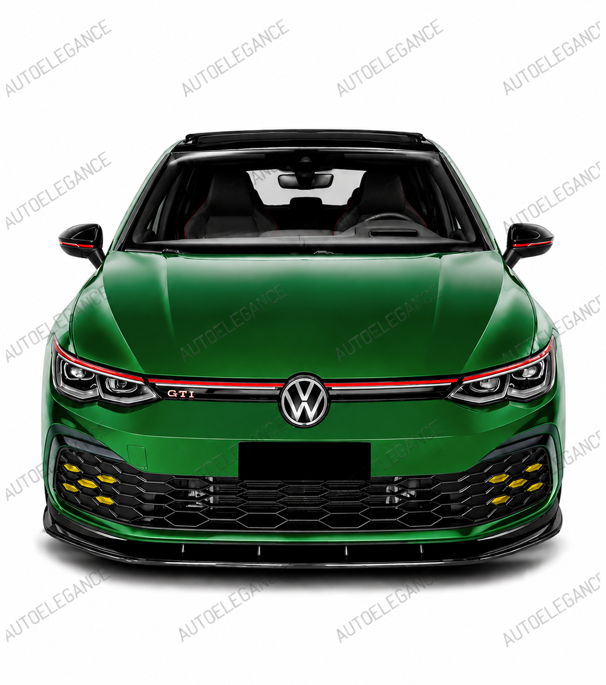 SPLITTER SUITABLE FOR VW GOLF 8 GTI GTD RLINE LOOK GLOSSY BLACK SPORTY DESIGN 