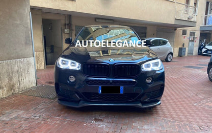SPLITTER suitable for BMW F16 2014+ X6 Series Front Lip AM Sport Gloss Black