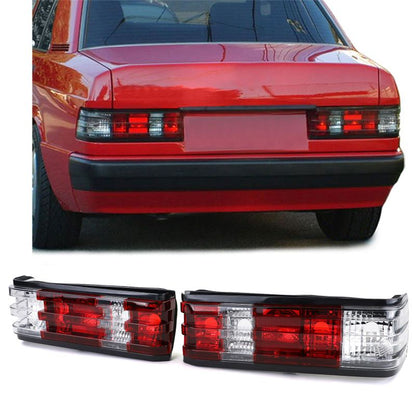 Coppia Fanali Posteriori Rosso Bianco Mercedes 190 W201 1982-1993