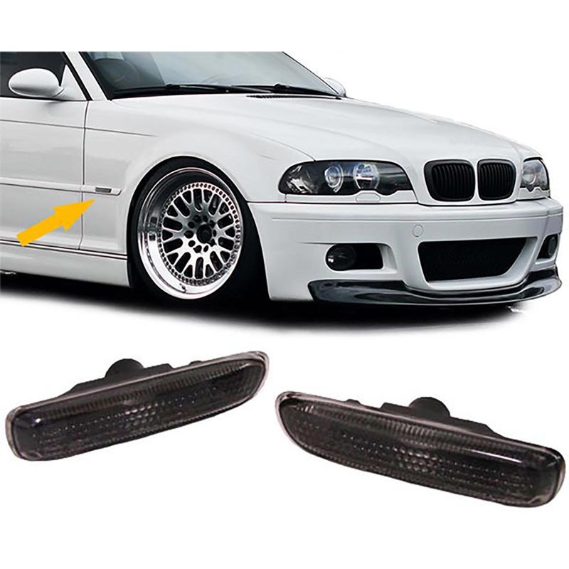 Coppia Frecce Laterali Nere per BMW Serie 3 E46 (1998–2003)